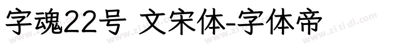 字魂22号 文宋体字体转换